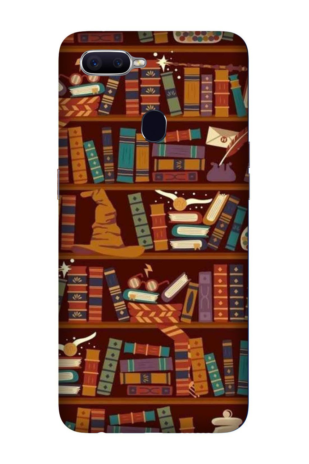 Book Shelf Mobile Back Case for Oppo A5s (Design - 390) Book Shelf Mobile Back Case for Oppo A5s (Design - 390)