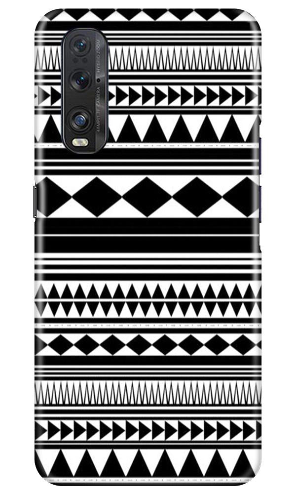 Black white Pattern Mobile Back Case for Oppo Find X2 (Design - 5) Black white Pattern Case for Oppo Find X2