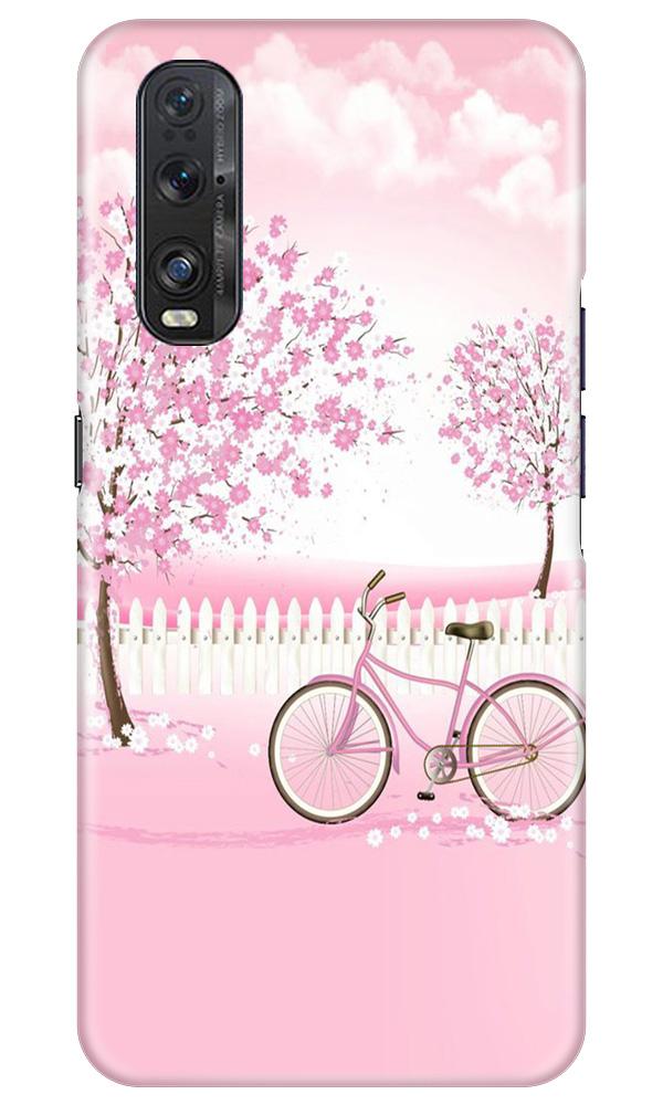 Pink Flowers Cycle Mobile Back Case for Oppo Find X2 (Design - 102) Pink Flowers Cycle Case for Oppo Find X2 (Design - 102)