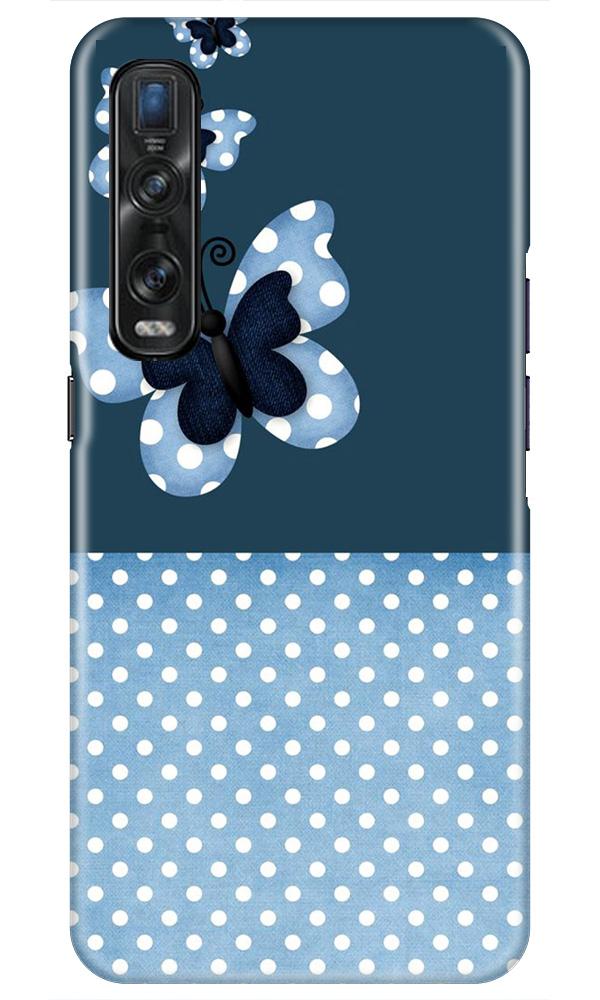 White dots Butterfly Mobile Back Case for Oppo Find X2 Pro (Design - 31) White dots Butterfly Case for Oppo Find X2 Pro