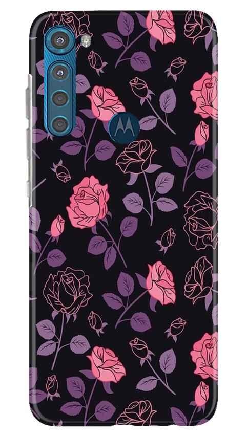 Rose Pattern Mobile Back Case for Moto One Fusion Plus (Design - 2) Rose Pattern Case for Moto One Fusion Plus