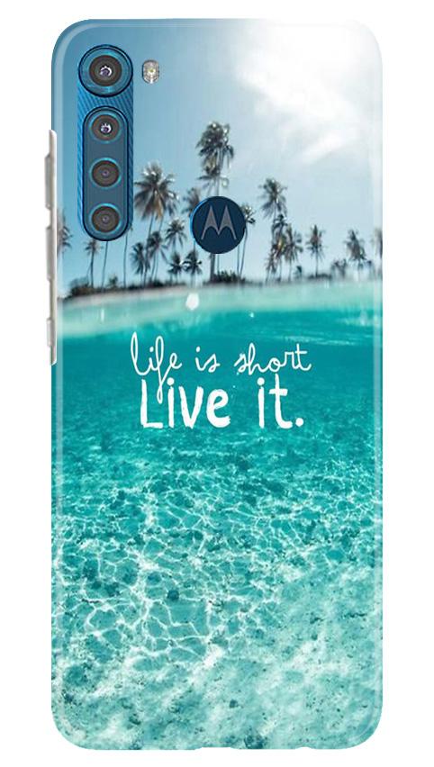 Life is short live it Mobile Back Case for Moto One Fusion Plus (Design - 45) Life is short live it Case for Moto One Fusion Plus