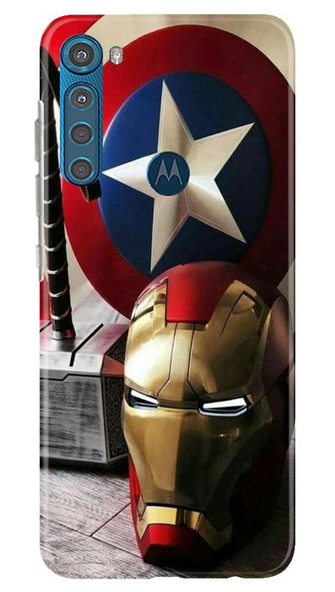 Ironman Captain America Mobile Back Case for Moto One Fusion Plus (Design - 254) Ironman Captain America Case for Moto One Fusion Plus (Design No. 254)