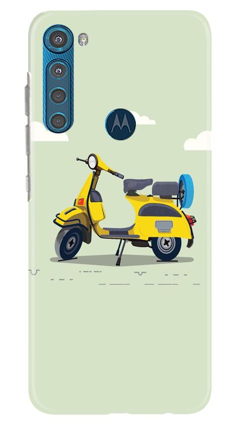Vintage Scooter Mobile Back Case for Moto One Fusion Plus (Design - 260) Vintage Scooter Case for Moto One Fusion Plus (Design No. 260)
