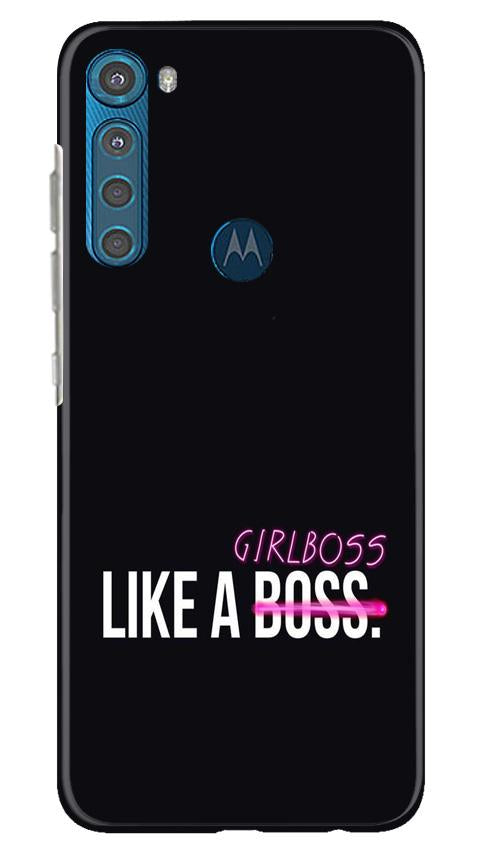 Like a Girl Boss Mobile Back Case for Moto One Fusion Plus (Design - 265) Like a Girl Boss Case for Moto One Fusion Plus (Design No. 265)