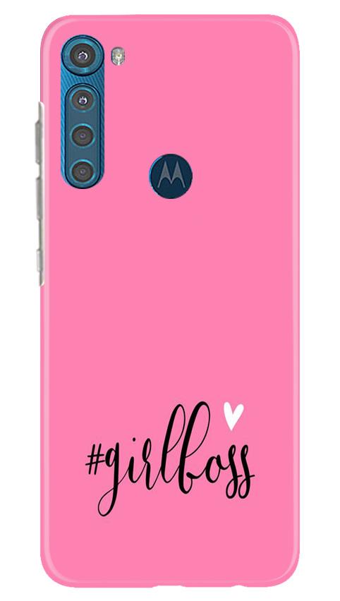 Girl Boss Pink Mobile Back Case for Moto One Fusion Plus (Design - 269) Girl Boss Pink Case for Moto One Fusion Plus (Design No. 269)