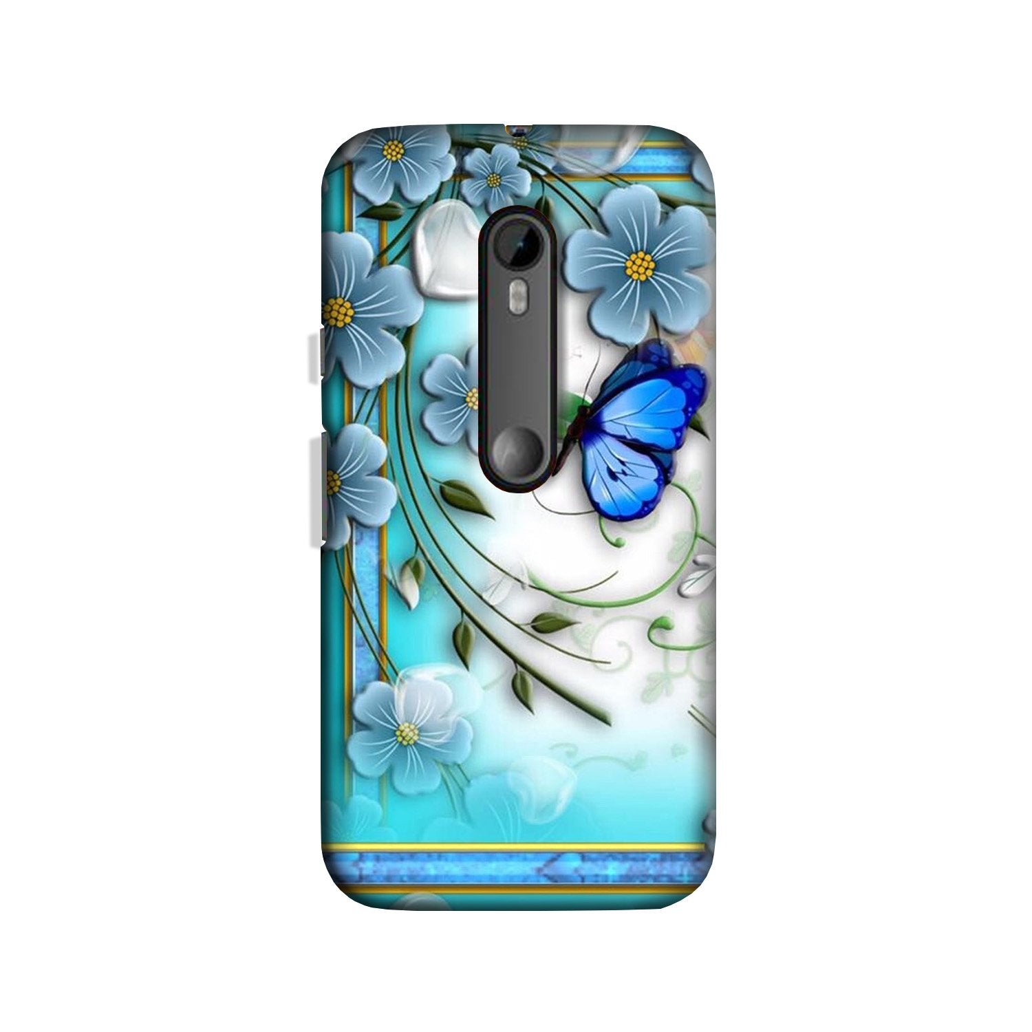 Blue Butterfly Case for Moto G 3rd Gen Blue Butterfly Case for Moto G 3rd Gen