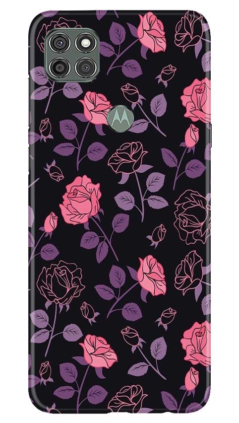 Rose Black Background Mobile Back Case for Moto G9 Power (Design - 27) Rose Black Background Case for Moto G9 Power