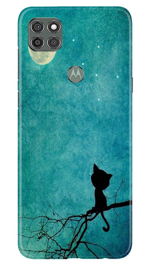 Moon cat Mobile Back Case for Moto G9 Power (Design - 70) Moon cat Case for Moto G9 Power