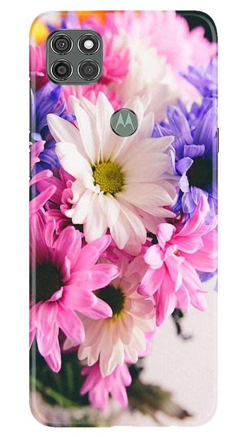 Coloful Daisy Mobile Back Case for Moto G9 Power (Design - 73) Coloful Daisy Case for Moto G9 Power