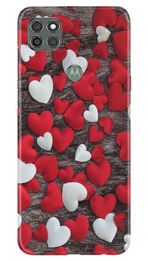 Red White Hearts Mobile Back Case for Moto G9 Power (Design - 105) Red White Hearts Case for Moto G9 Power (Design - 105)