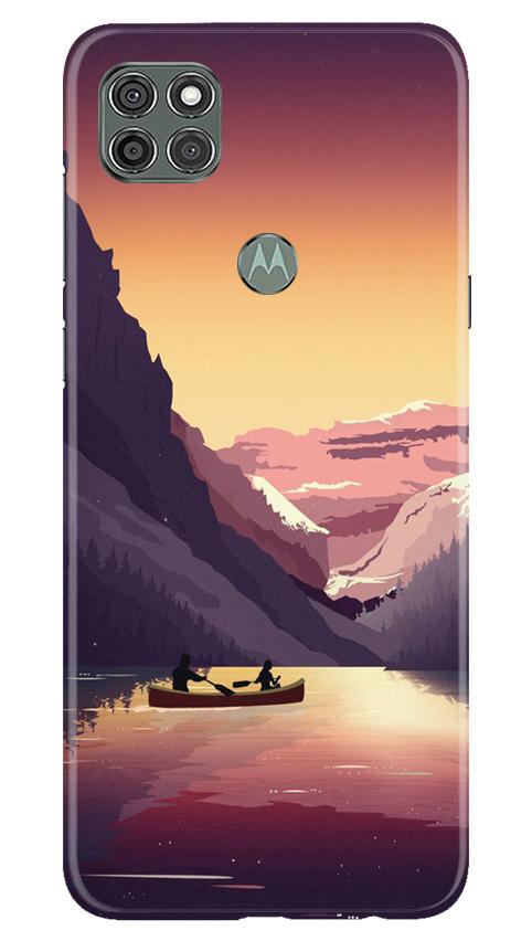 Mountains Boat Mobile Back Case for Moto G9 Power (Design - 181) Mountains Boat Case for Moto G9 Power (Design - 181)