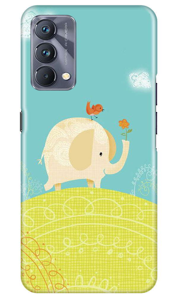 Elephant Painting Mobile Back Case for Realme GT 5G Master Edition (Design - 46) Elephant Painting Case for Realme GT 5G Master Edition