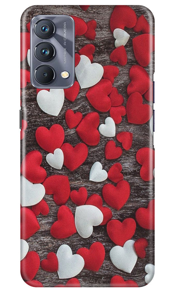 Red White Hearts Mobile Back Case for Realme GT 5G Master Edition (Design - 105) Red White Hearts Case for Realme GT 5G Master Edition (Design - 105)