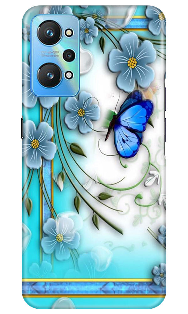 Blue Butterfly Mobile Back Case for Realme GT Neo 2 (Design - 21) Blue Butterfly Case for Realme GT Neo 2