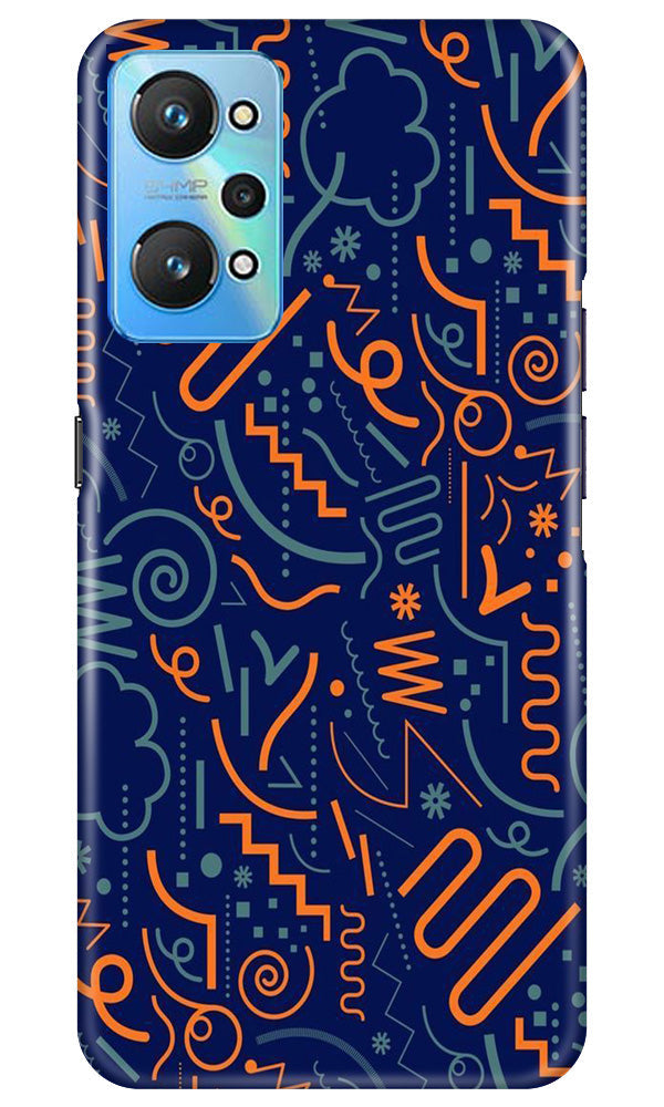 Line Art Baground Mobile Back Case for Realme GT Neo 2 (Design - 26) Line Art Baground Case for Realme GT Neo 2