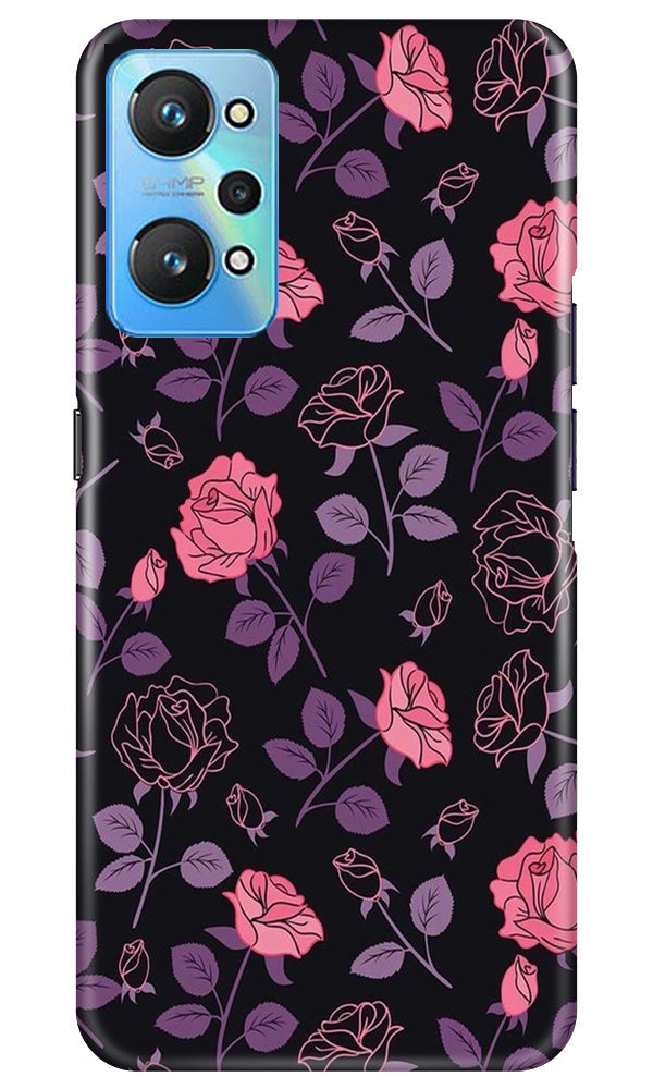 Rose Black Background Mobile Back Case for Realme GT Neo 2 (Design - 27) Rose Black Background Case for Realme GT Neo 2