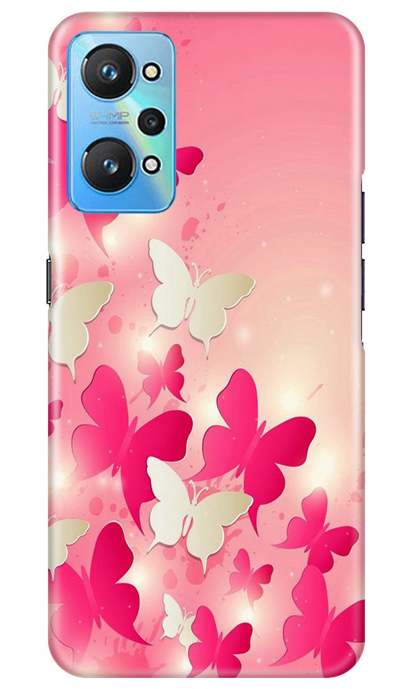 White Pick Butterflies Mobile Back Case for Realme GT Neo 2 (Design - 28) White Pick Butterflies Case for Realme GT Neo 2