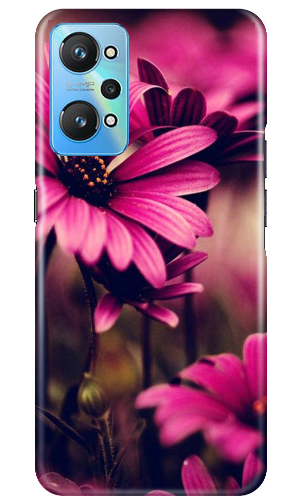 Purple Daisy Mobile Back Case for Realme GT Neo 2 (Design - 65) Purple Daisy Case for Realme GT Neo 2