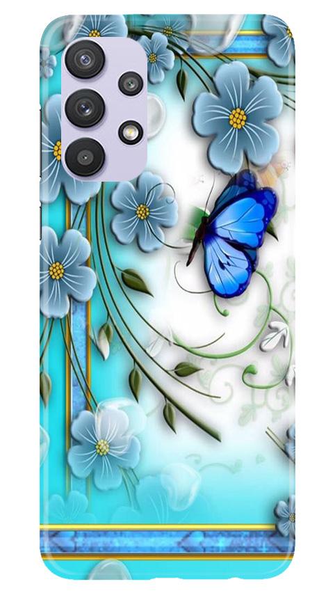 Blue Butterfly Mobile Back Case for Samsung Galaxy A32 5G (Design - 21) Blue Butterfly Case for Samsung Galaxy A32 5G
