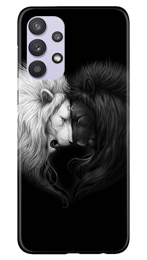 Dark White Lion Mobile Back Case for Samsung Galaxy A32 5G (Design - 140) Dark White Lion Case for Samsung Galaxy A32 5G (Design - 140)