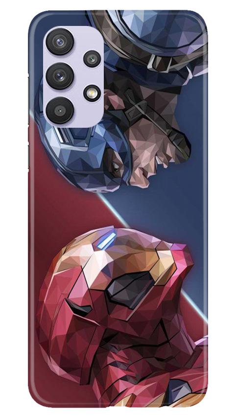 Ironman Captain America Mobile Back Case for Samsung Galaxy A32 5G (Design - 245) Ironman Captain America Case for Samsung Galaxy A32 5G (Design No. 245)