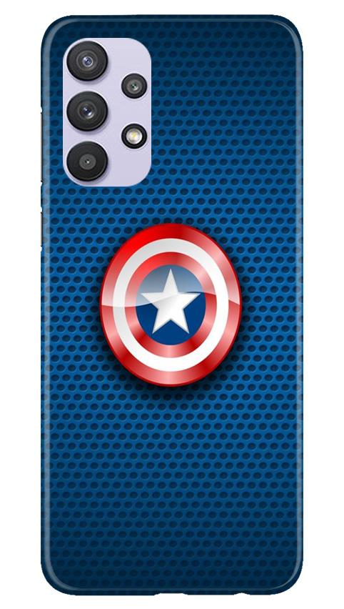 Captain America Shield Mobile Back Case for Samsung Galaxy A32 5G (Design - 253) Captain America Shield Case for Samsung Galaxy A32 5G (Design No. 253)