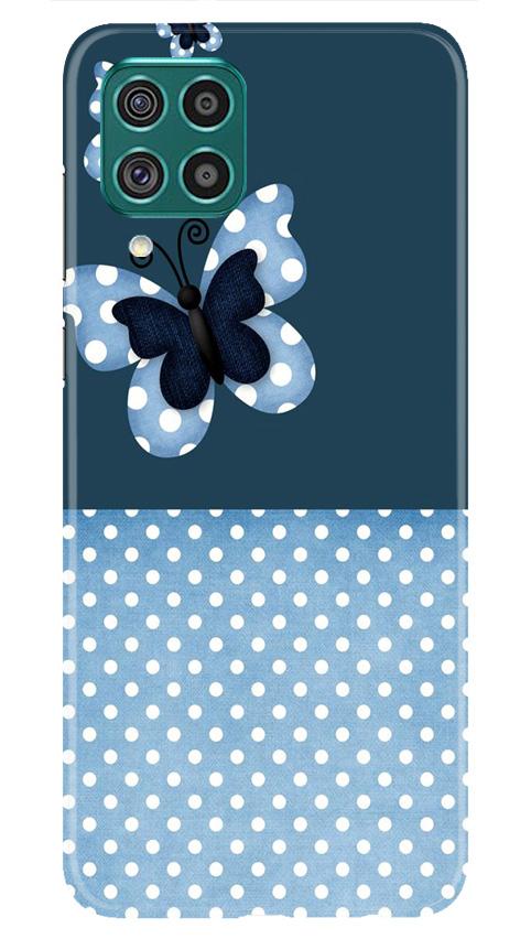 White dots Butterfly Mobile Back Case for Samsung Galaxy F62 (Design - 31) White dots Butterfly Case for Samsung Galaxy F62