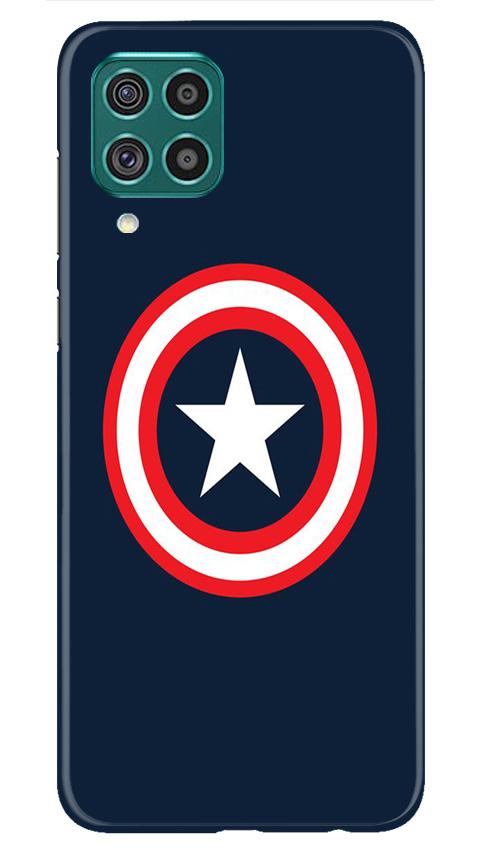 Captain America Mobile Back Case for Samsung Galaxy F62 (Design - 42) Captain America Case for Samsung Galaxy F62