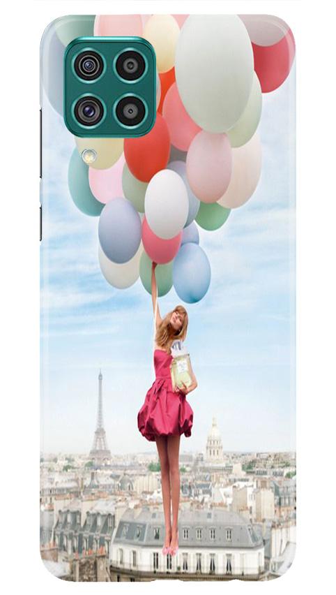 Girl with Baloon Mobile Back Case for Samsung Galaxy F22 (Design - 84) Girl with Baloon Case for Samsung Galaxy F22