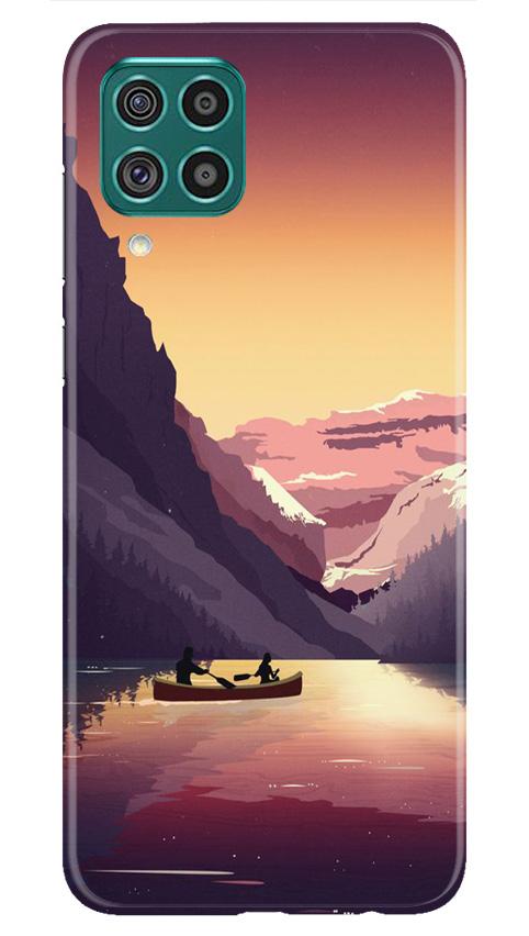 Mountains Boat Mobile Back Case for Samsung Galaxy M32 (Design - 181) Mountains Boat Case for Samsung Galaxy M32 (Design - 181)