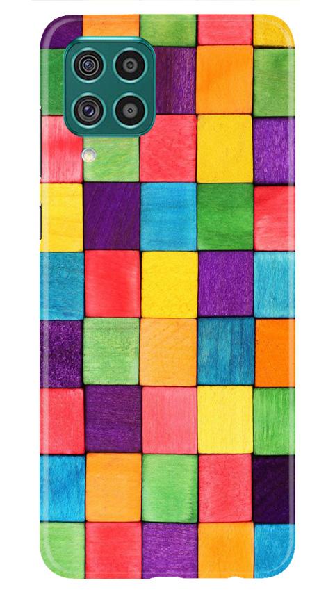Colorful Square Mobile Back Case for Samsung Galaxy A12 (Design - 218) Colorful Square Case for Samsung Galaxy A12 (Design No. 218)