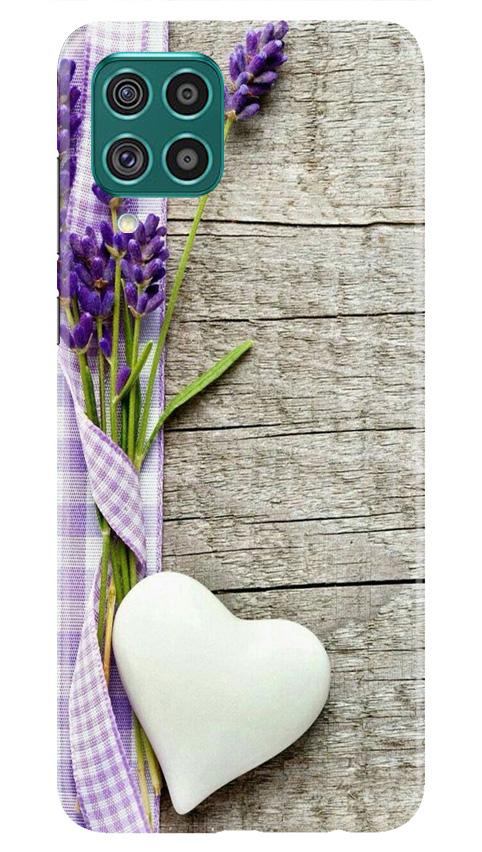 White Heart Case for Samsung Galaxy M32 (Design No. 298)