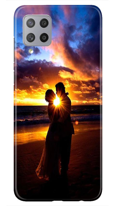 Couple Sea shore Mobile Back Case for Samsung Galaxy M42 (Design - 13) Couple Sea shore Case for Samsung Galaxy M42