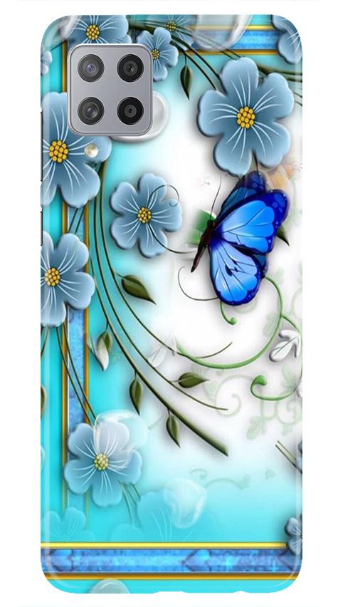 Blue Butterfly Mobile Back Case for Samsung Galaxy M42 (Design - 21) Blue Butterfly Case for Samsung Galaxy M42