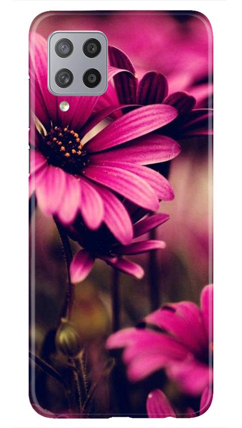 Purple Daisy Mobile Back Case for Samsung Galaxy M42 (Design - 65) Purple Daisy Case for Samsung Galaxy M42