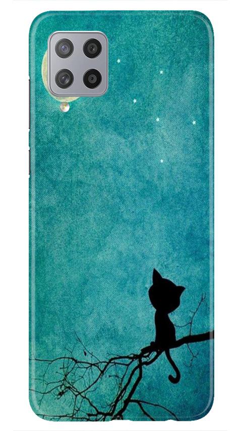 Moon cat Mobile Back Case for Samsung Galaxy M42 (Design - 70) Moon cat Case for Samsung Galaxy M42