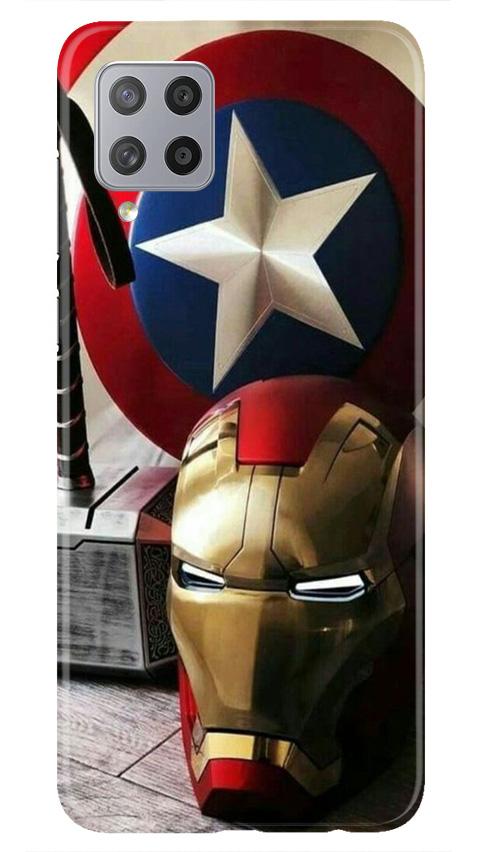 Ironman Captain America Mobile Back Case for Samsung Galaxy M42 (Design - 254) Ironman Captain America Case for Samsung Galaxy M42 (Design No. 254)
