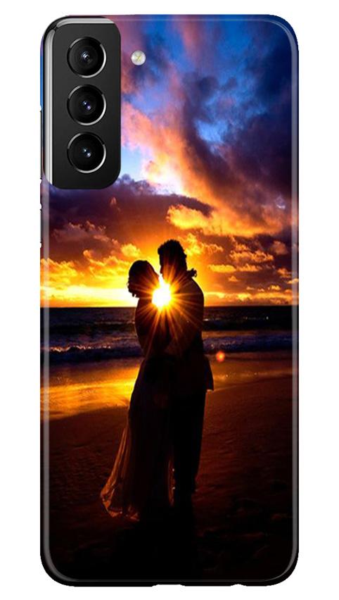 Couple Sea shore Mobile Back Case for Samsung Galaxy S21 Plus (Design - 13) Couple Sea shore Case for Samsung Galaxy S21 Plus