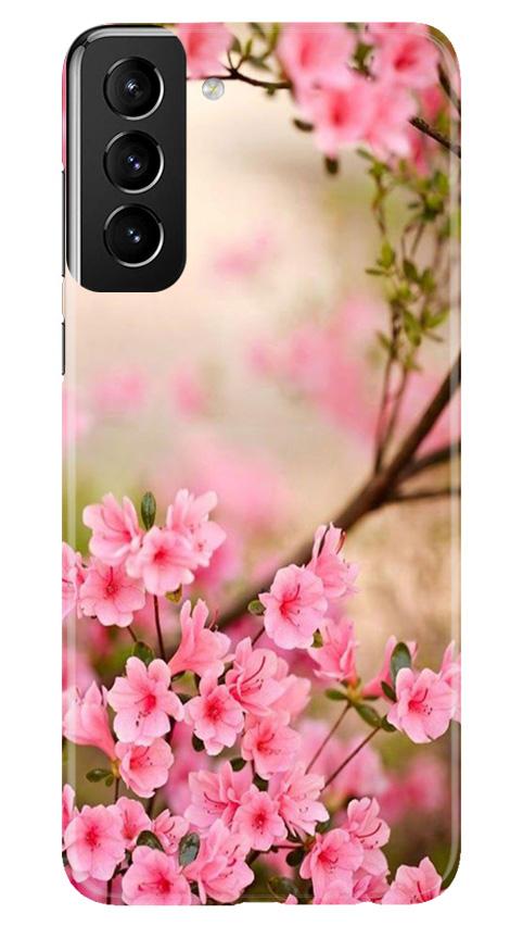 Pink flowers Mobile Back Case for Samsung Galaxy S21 5G (Design - 69) Pink flowers Case for Samsung Galaxy S21 5G