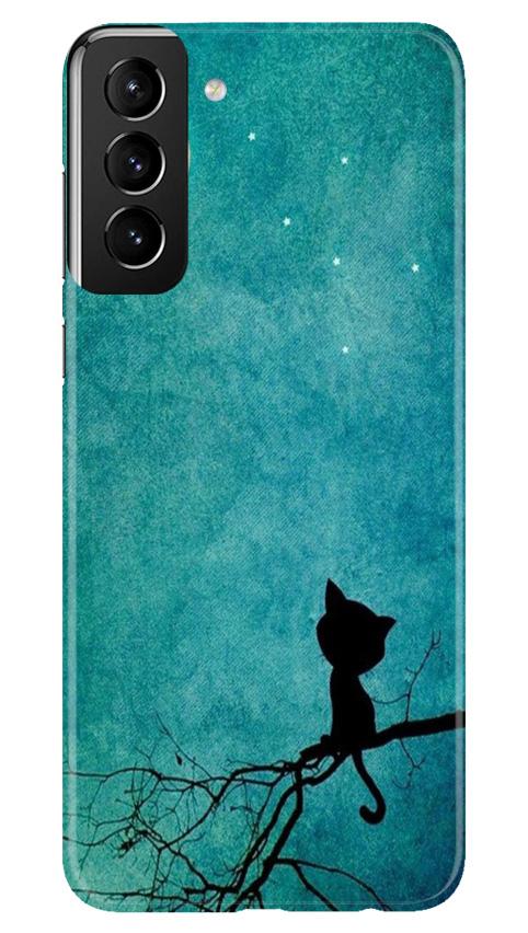 Moon cat Mobile Back Case for Samsung Galaxy S21 5G (Design - 70) Moon cat Case for Samsung Galaxy S21 5G