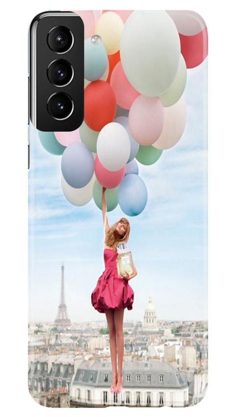 Girl with Baloon Mobile Back Case for Samsung Galaxy S21 Plus (Design - 84) Girl with Baloon Case for Samsung Galaxy S21 Plus