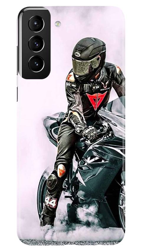 Biker Mobile Back Case for Samsung Galaxy S21 Plus (Design - 383)