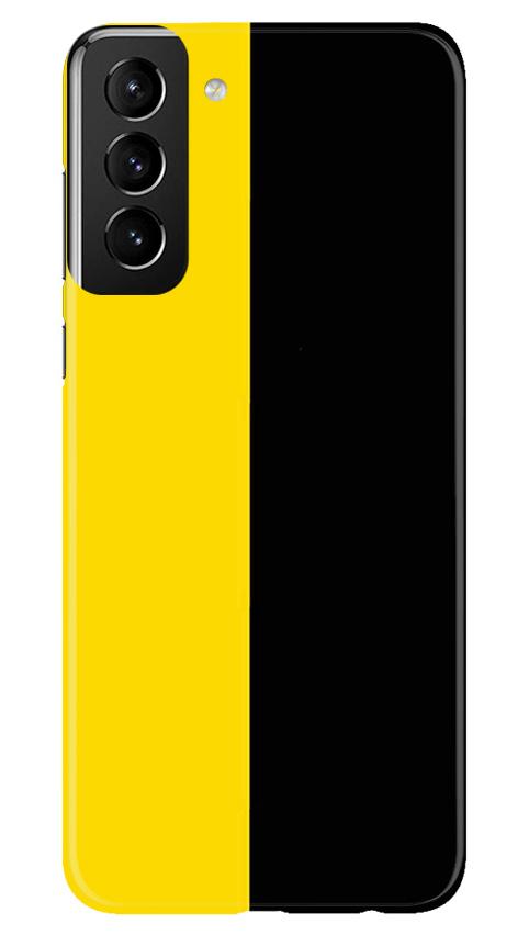 Black Yellow Pattern Mobile Back Case for Samsung Galaxy S21 Plus (Design - 397)