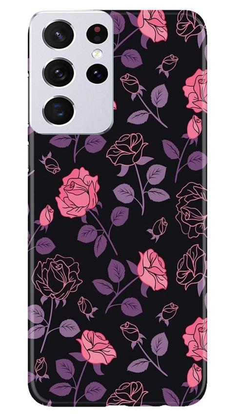 Rose Pattern Mobile Back Case for Samsung Galaxy S21 Ultra (Design - 2) Rose Pattern Case for Samsung Galaxy S21 Ultra