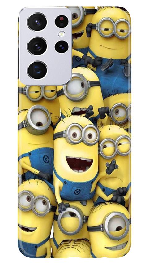 Minions Mobile Back Case for Samsung Galaxy S21 Ultra (Design - 127) Minions Case for Samsung Galaxy S21 Ultra (Design - 127)