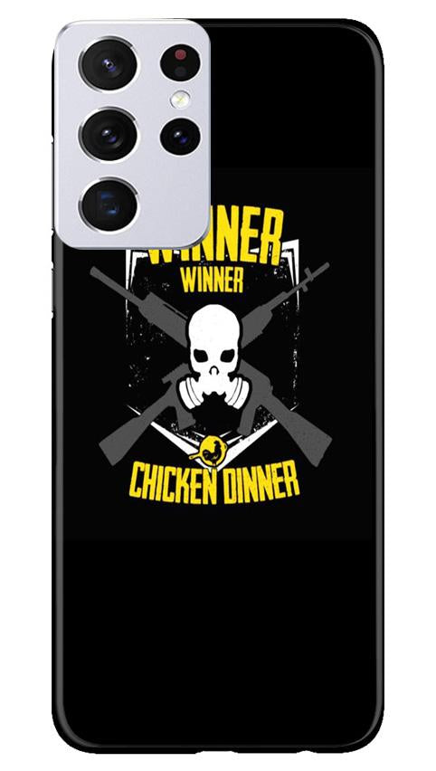 Winner Winner Chicken Dinner Mobile Back Case for Samsung Galaxy S21 Ultra (Design - 178) Winner Winner Chicken Dinner Case for Samsung Galaxy S21 Ultra (Design - 178)