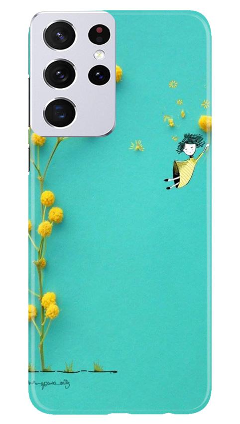 Flowers Girl Mobile Back Case for Samsung Galaxy S21 Ultra (Design - 216) Flowers Girl Case for Samsung Galaxy S21 Ultra (Design No. 216)