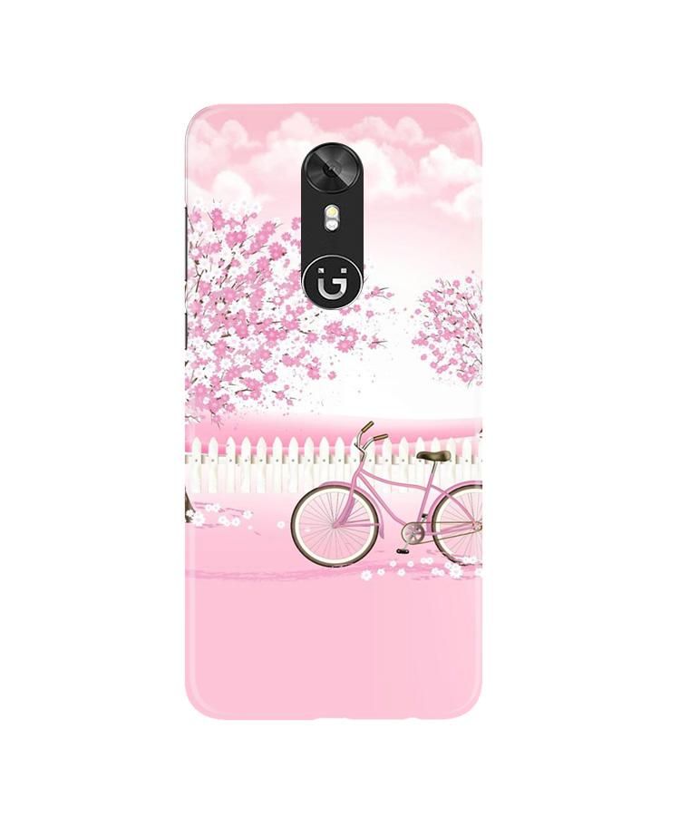 Pink Flowers Cycle Mobile Back Case for Gionee A1 (Design - 102) Pink Flowers Cycle Case for Gionee A1 (Design - 102)
