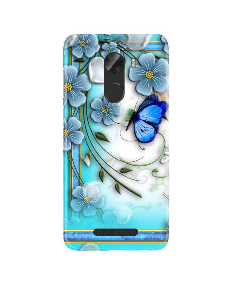 Blue Butterfly Mobile Back Case for Gionee A1 Lite (Design - 21) Blue Butterfly Case for Gionee A1 Lite